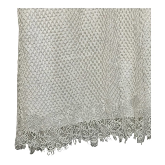 Max Studio White Lace Overlay Mid Length Dress Size Large NWT - Picture 6 of 9